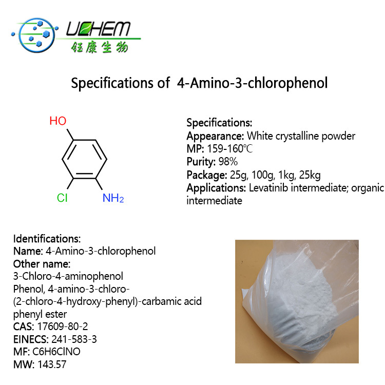 High quality 4-Amino-3-chlorophenol CAS 17609-80-2 with best price