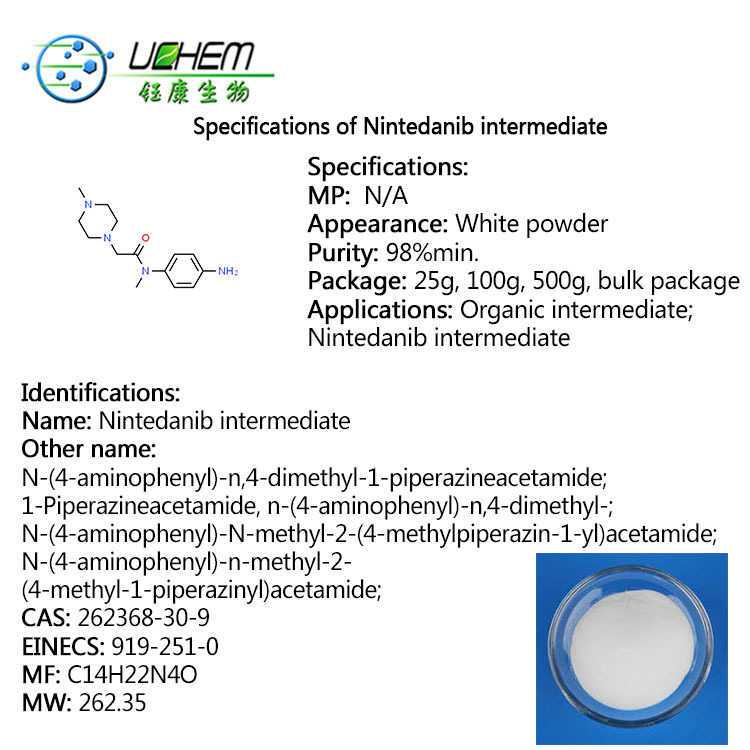 High quality N-(4-Aminophenyl)-N,4-dimethyl-1-piperazineacetamide CAS 262368-30-9 with best price