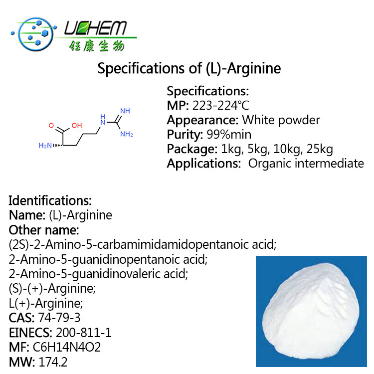 High quality L-Arginine powder with best price cas 74-79-3