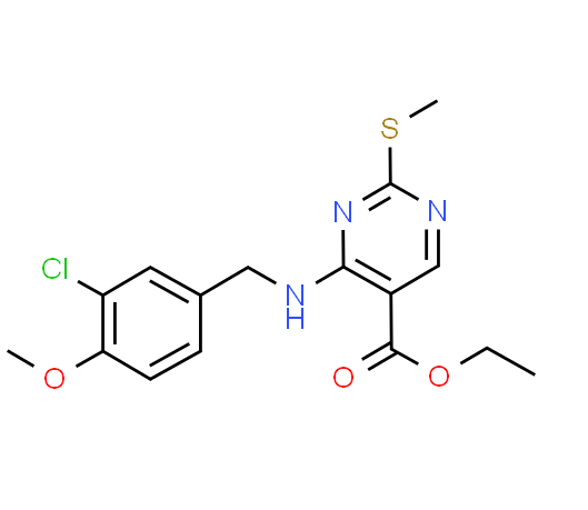 High quality 4-[[(3-Chloro-4-methoxyphenyl)methyl]amino]-2-(methylthio)-5-pyrimidinecarboxylic acid ethyl ester CAS 330785-81-4