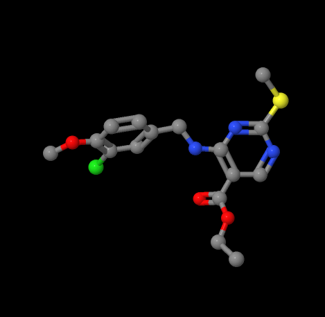 High quality 4-[[(3-Chloro-4-methoxyphenyl)methyl]amino]-2-(methylthio)-5-pyrimidinecarboxylic acid ethyl ester CAS 330785-81-4