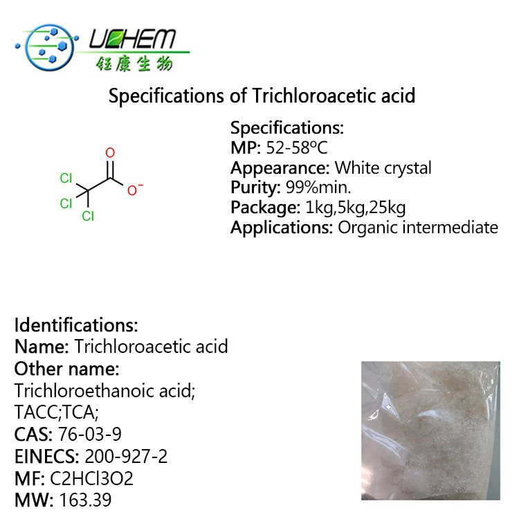 High Quality TCA/Trichloroacetic acid CAS 76-03-9 with best price