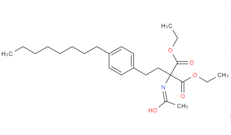 Top quality best selling Diethyl acetamido[2-(4-octylphenyl)ethyl]malonate cas 162358-08-9 in stock