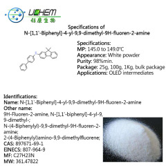 High quality N-(4-Biphenyl)-(9,9-dimethylfluoren-2-yl)amine CAS NO 897671-69-1
