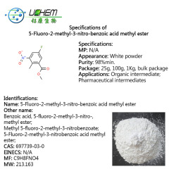 High quality Methyl 5-fluoro-2-methyl-3-nitrobenzoate CAS NO 697739-03-0