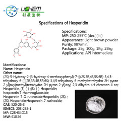 High quality 98% Hesperidin powder with best price cas 520-26-3