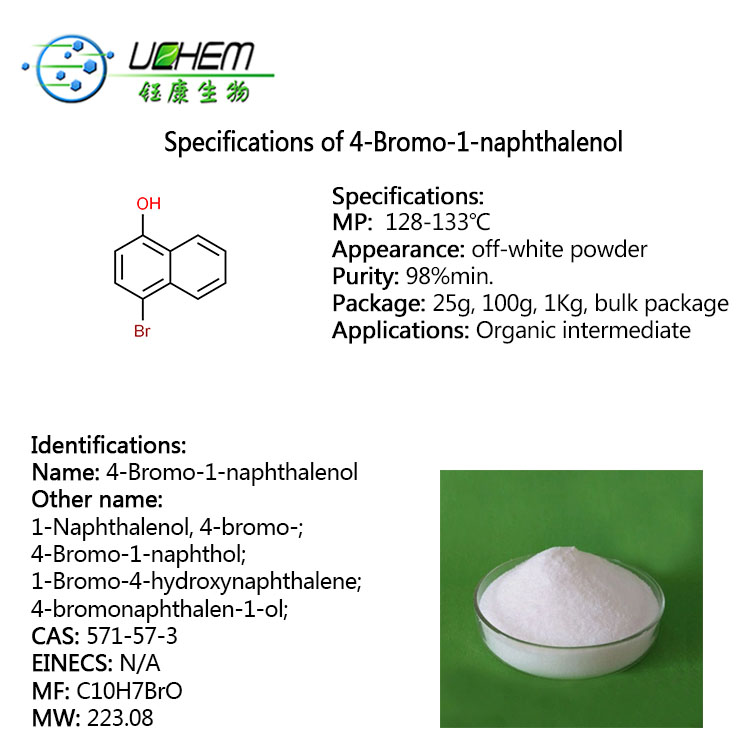 Provide 4-Bromo-1-naphthalenol CAS NO 571-57-3 with high quality