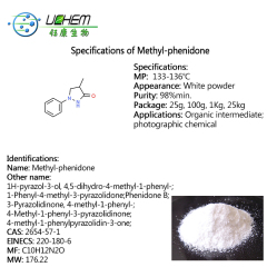 Best price 1-Phenyl-4-methyl-3-pyrazolidone cas 2654-57-1 in stock