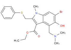 High quality API raw material 98% 6-Bromo-4-((dimethylamino)methyl)-5-hydroxy-1-methyl-2-((phenylthio)methyl)-1H-indole-3-carboxylic Acid Ethyl Ester Moonohydrochloride cas 131707-23-8 in stock