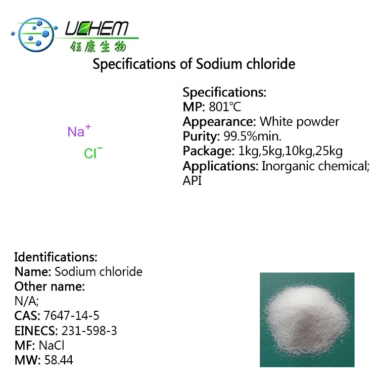 Manufacturer high quality Sodium chloride cas 7647-14-5