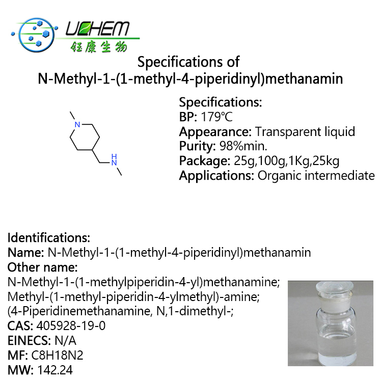 Hot Selling Methyl-(1-methyl-piperidin-4-ylmethyl)-amine cas 405928-19-0