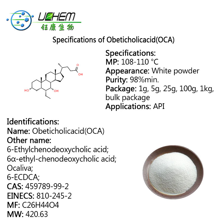 High quality Obeticholic Acid cas 459789-99-2 in factory