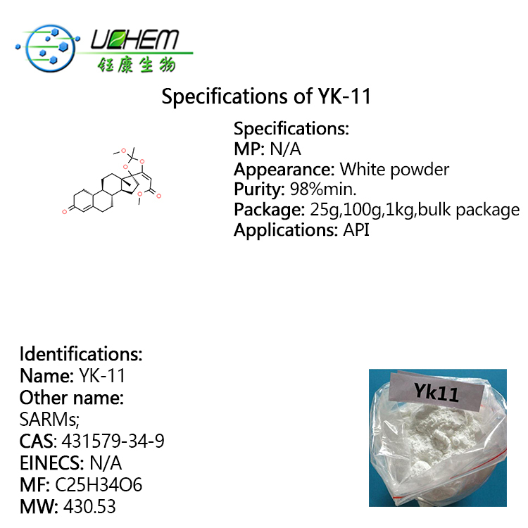 High quality SARMS raw materials YK11 cas 431579-34-9 with best price