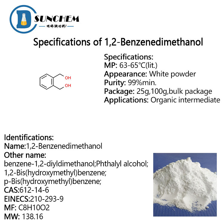 Best price 1,2-Benzenedimethanol Cas No.612-14-6 with high purity