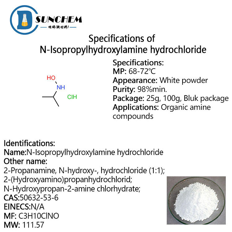 Manufacture supply N-Isopropylhydroxylamine Hydrochloride cas 50632-53-6