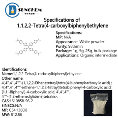 4',4'',4''',4''''-(ethene-1,1,2,2-tetrayl)tetrabiphenyl-4-carboxylic acid cas 1610858-96-2