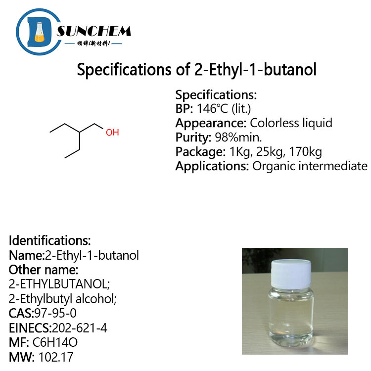 Manufacturer high quality 2-Ethyl-1-butanol cas 97-95-0
