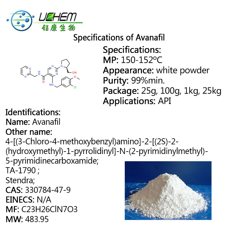 High quality cas 330784-47-9 Avanafil in factory