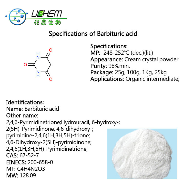 Top quality 99% cas 67-52-7 with reasonable price Barbituric acid