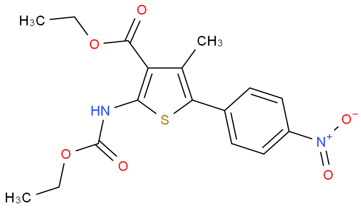 Professional Supplier Ethyl 2-[(ethoxycarbonyl)amino]-4-methyl-5-(4-nitrophenyl)thiophene-3-carboxylate with best price CAS 308831-93-8