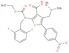 Top quality 2-((2,6-difluorobenzyl)(ethoxycarbonyl)amino)-4-((dimethylamino)methyl)-5-(4-nitrophenyl)thiophene-3-carboxylic acid cas 1589503-95-6 with factory price