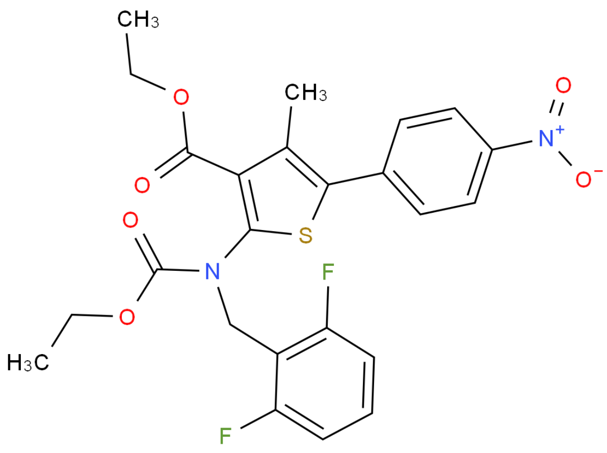 Hot selling 99% 2-[[(2,6-difluorophenyl)methyl](ethoxycarbonyl)amino]-4-methyl-5-(4-nitrophenyl)-3-Thiophenecarboxylic acid cas 308831-94-9 with low price