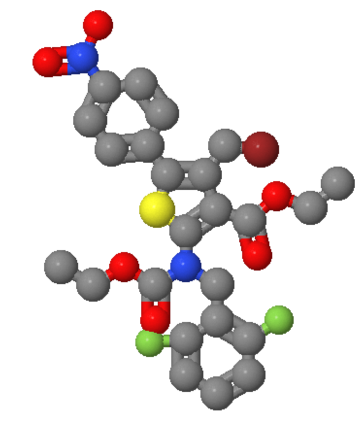 High quality Ethyl 4-(bromomethyl)-2-((2,6-difluorobenzyl)(ethoxycarbonyl)amino)-5-(4-nitrophenyl)thiophene-3-carboxylate CAS 308831-95-0 with best price