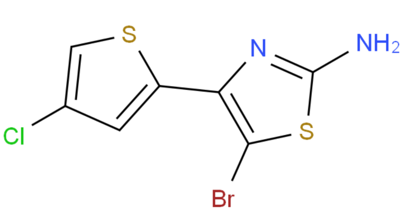 Top quality 5-bromo-4-(4-chlorothiophen-2-yl)thiazol-2-amine cas 2161380-87-4 with factory price