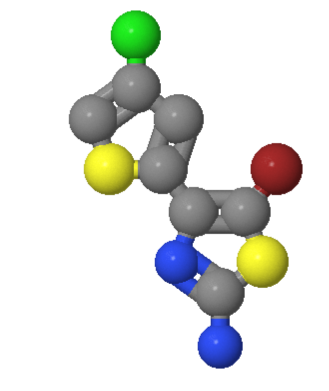Top quality 5-bromo-4-(4-chlorothiophen-2-yl)thiazol-2-amine cas 2161380-87-4 with factory price