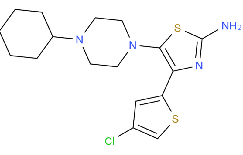 Provide 4-(4-chlorothiophen-2-yl)-5-(4-cyclohexylpiperazin-1-yl)thiazol-2-amine CAS: 570407-42-0 with high quality