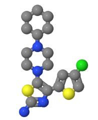 Provide 4-(4-chlorothiophen-2-yl)-5-(4-cyclohexylpiperazin-1-yl)thiazol-2-amine CAS: 570407-42-0 with high quality