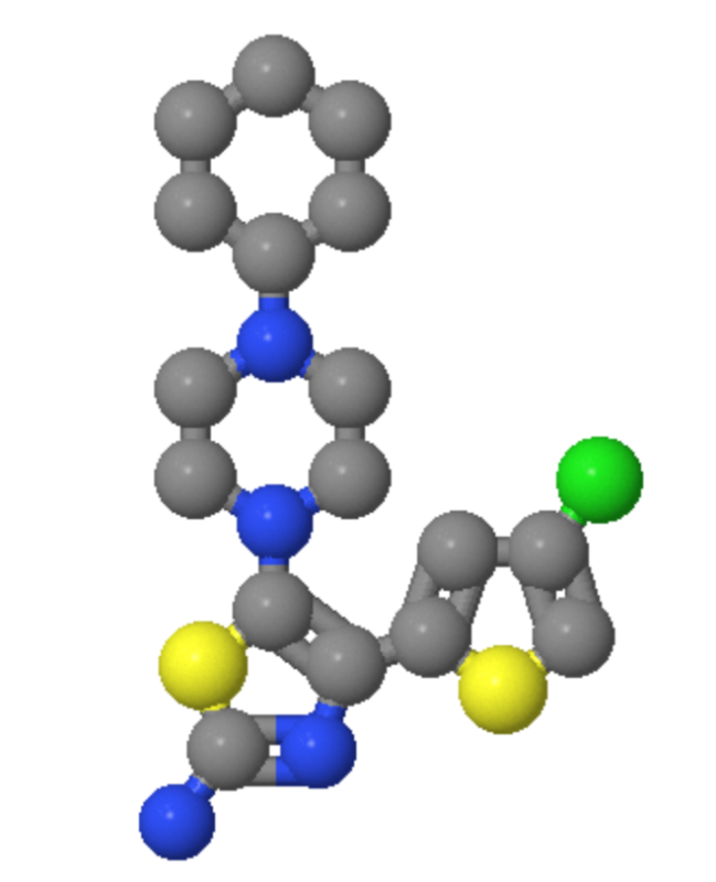 Provide 4-(4-chlorothiophen-2-yl)-5-(4-cyclohexylpiperazin-1-yl)thiazol-2-amine CAS: 570407-42-0 with high quality