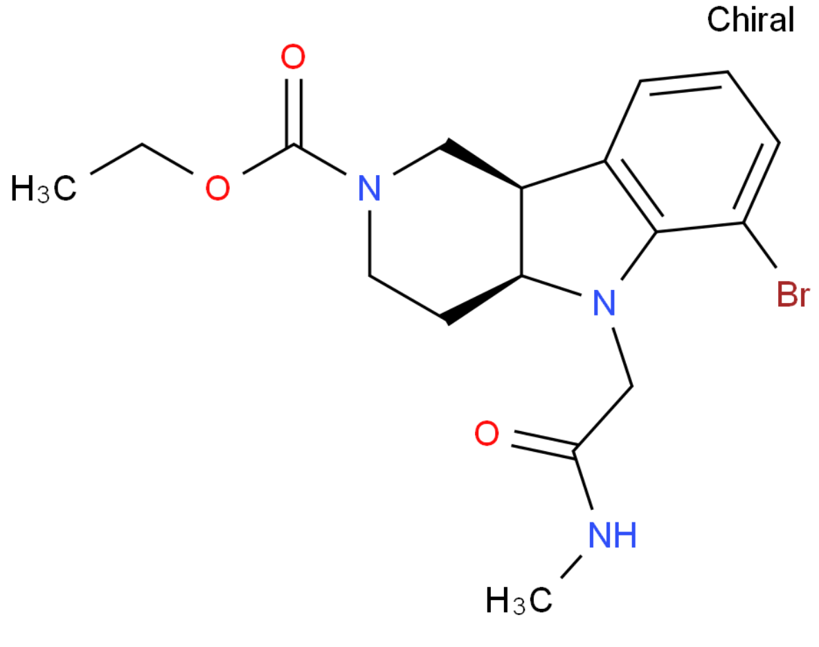 Top quality best selling (4aS,9bR)-Ethyl 6-bromo-5-(2-(methylamino)-2-oxoethyl)-3,4,4a,5-tetrahydro-1H-pyrido[4,3-b]indole-2(9bH)-carboxylate cas 2098497-32-4 in stock