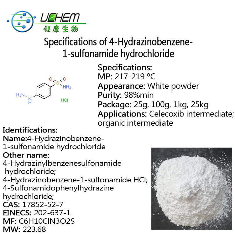 Hot selling high quality 4-Hydrazinylbenzenesulfonamide hydrochloride cas 17852-52-7 with reasonable price
