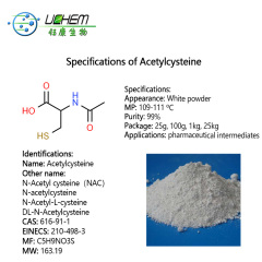 Factory Supply Acetylcysteine CAS 616-91-1 N-Acetyl cysteine 98% in stock