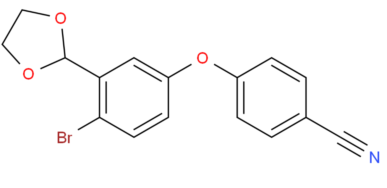Top quality 4-(4-Bromo-3-(1,3-dioxolan-2-yl)phenoxy)benzonitrile cas 1217366-74-9 with factory price