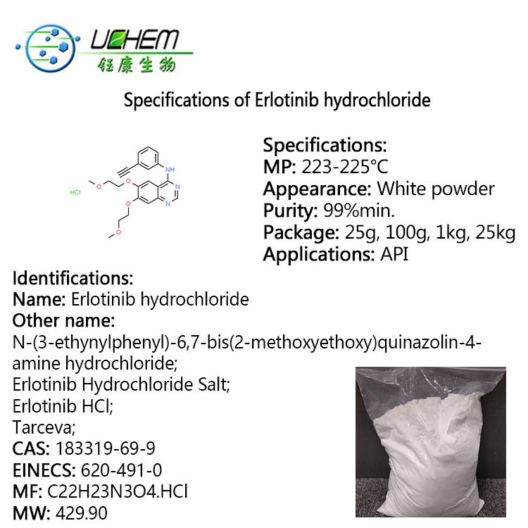 Professional Manufacturer Erlotinib HCl / Erlotinib hydrochloride cas 183319-69-9 with best price