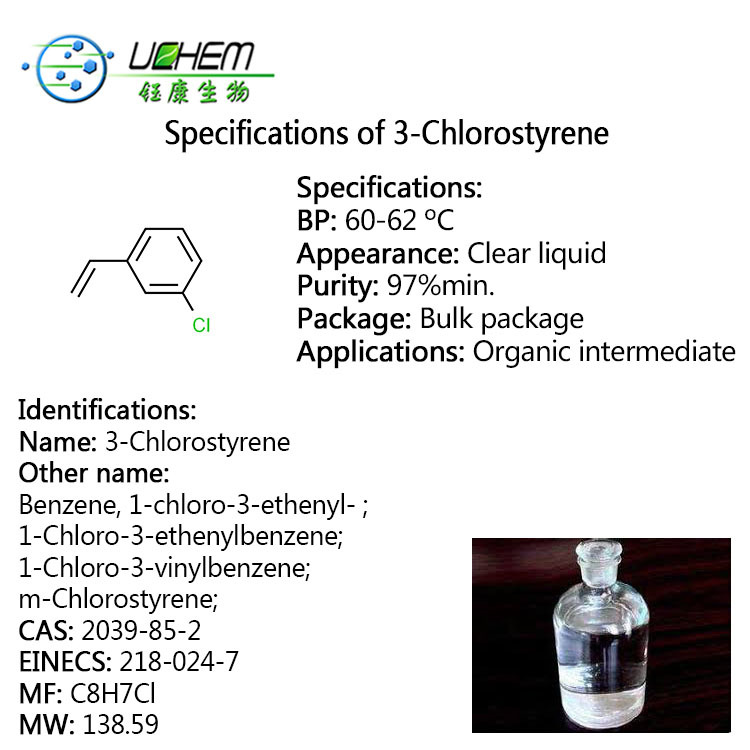 High quality 3-Chlorostyrene CAS 2039-85-2 with cheap price