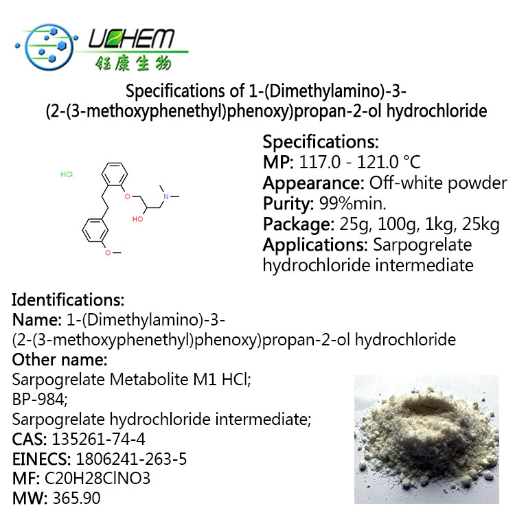 1-(Dimethylamino)-3-(2-(3-methoxyphenethyl)phenoxy)propan-2-ol hydrochloride CAS 135261-74-4