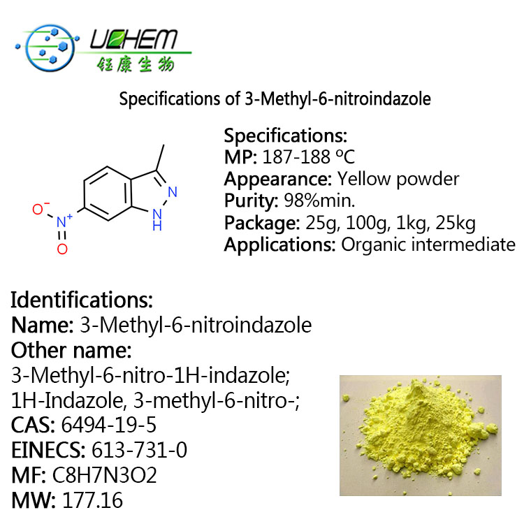 Top grade good price 3-Methyl-6-nitroindazole CAS 6494-19-5 in china