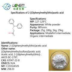 High purity 2-[(Diphenylmethyl)thio]acetic acid CAS 63547-22-8 in stock