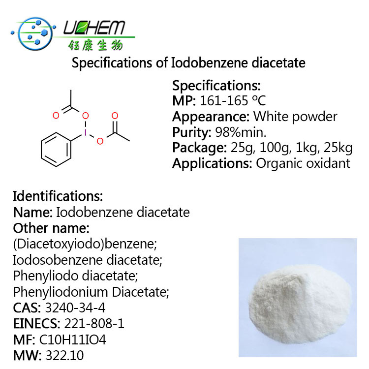 Hot selling high quality (Diacetoxyiodo)benzene cas 3240-34-4 with reasonable price and fast delivery