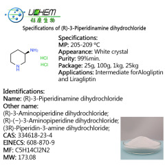 Hot selling high quality (R)-3-Aminopiperidine Dihydrochloride cas 334618-23-4 in stock