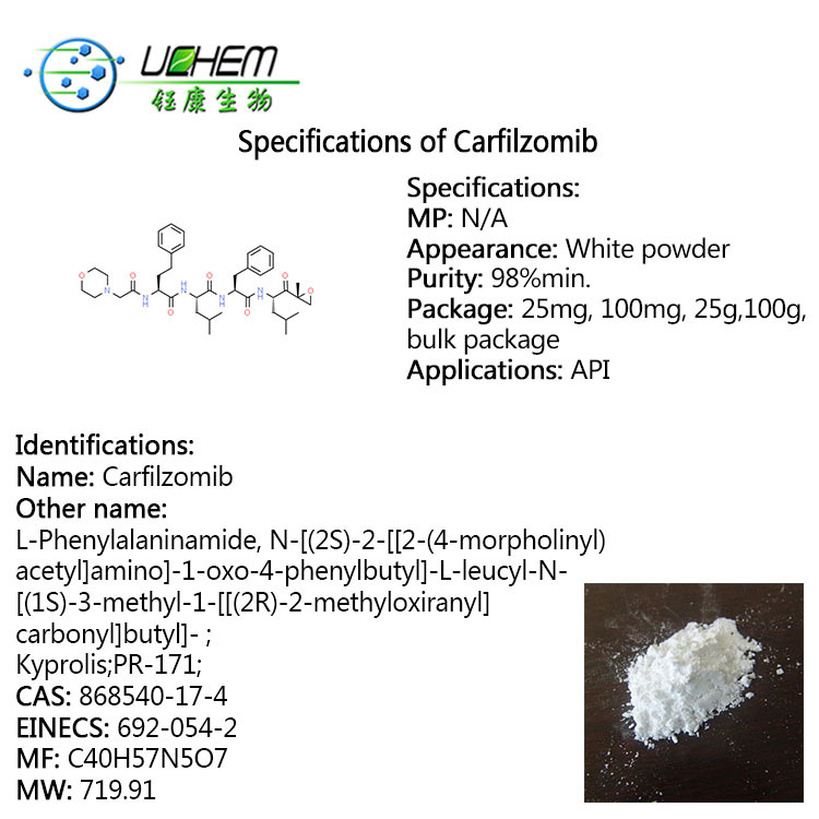High Purity Pharmaceutical raw material Carfilzomib powder cas 868540-17-4 with good price