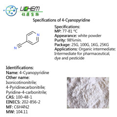 High Purity 4-cyanopyridine with good price cas 100-48-1