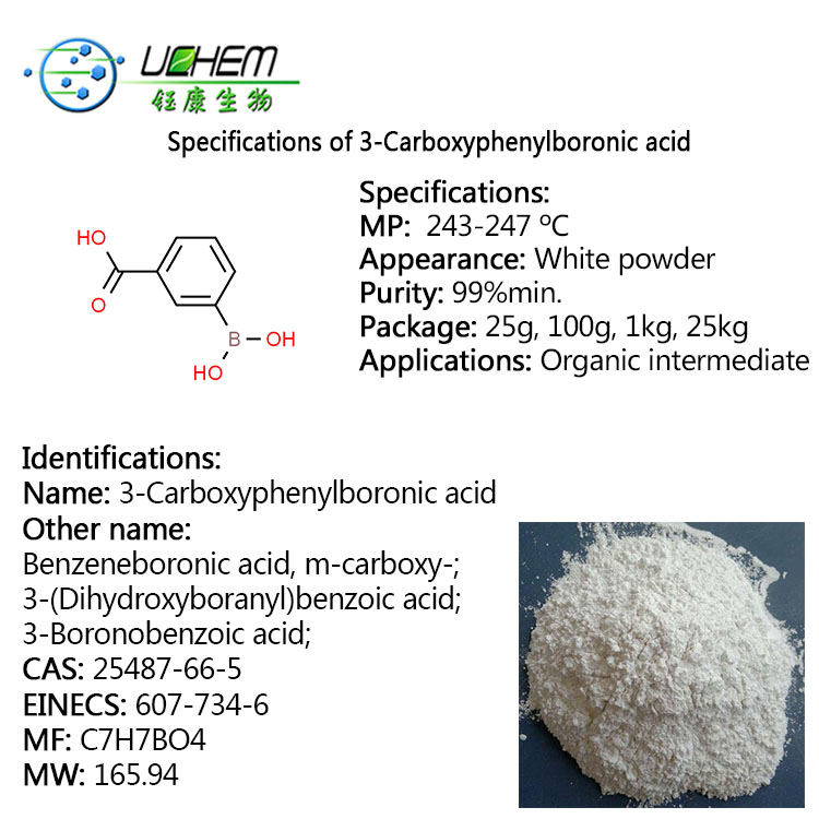 High quality 3-Carboxyphenylboronic acid CAS 25487-66-5 with best price