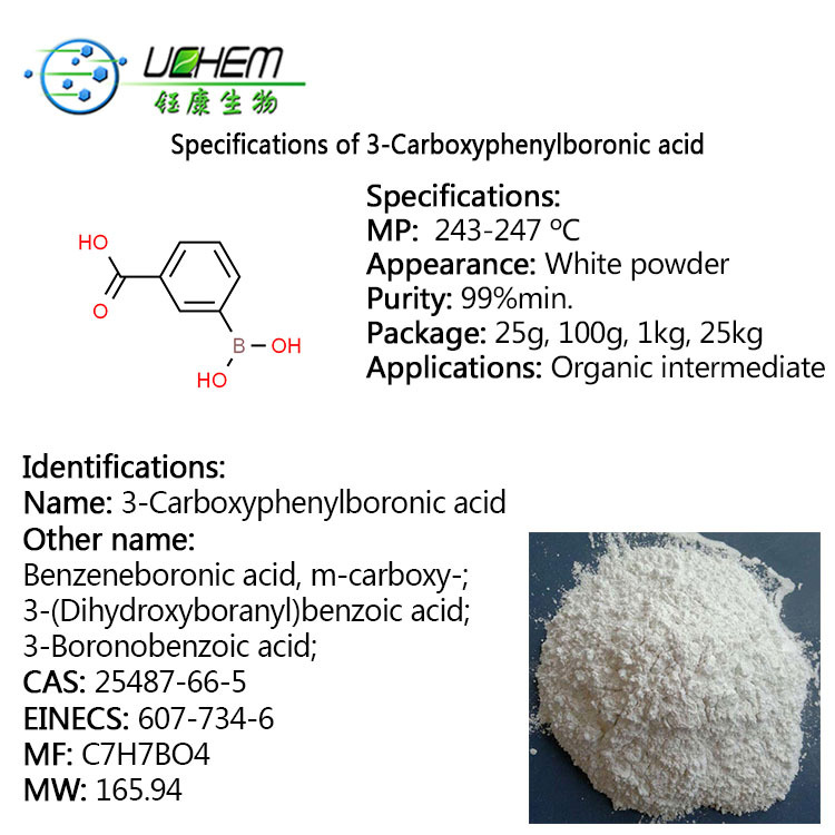 High quality 3-Carboxyphenylboronic acid CAS 25487-66-5 with best price