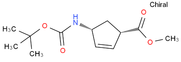 Top quality Methyl (1S,4R)-4-[(tert-butoxycarbonyl)amino]cyclopent-2-ene-1-carboxylate cas 168683-02-1 with factory price