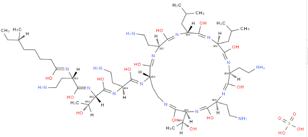 Hot selling 98% Colistin sulfate cas 1264-72-8 with low price