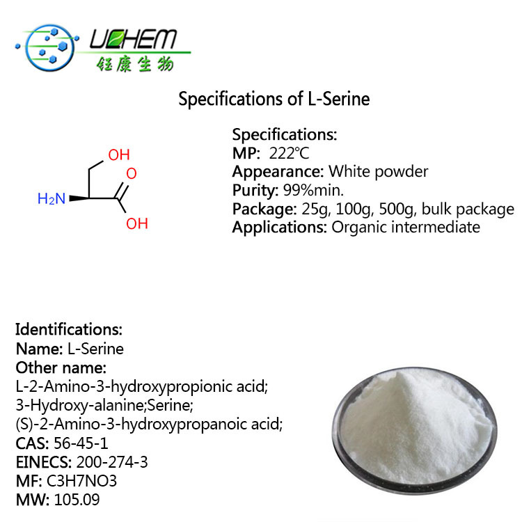 Hot selling high quality L-Serine powder cas 56-45-1 with reasonable price